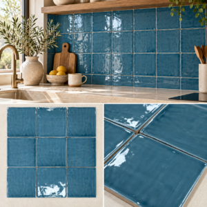 Friese Witjes Handvorm Blauw Hoogglans 13x13 cm