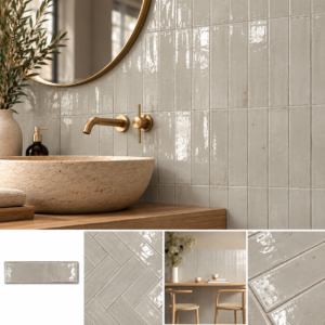 Ragno Look Glossy Bianco 6×24 cm – Witte Glans Tegel
