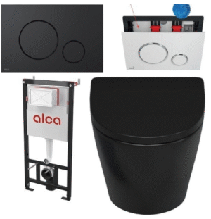 Sanoro Elva wandcloset set - Mat Zwart