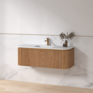 Sanoro Elegance 120 Acacia Badmeubelset - Keramische wastafel - 1 Kraangat