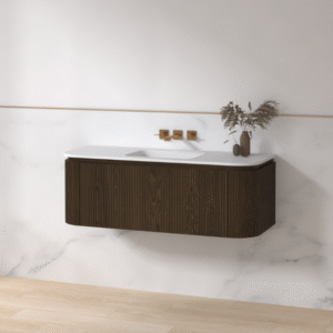 Sanoro Elegance 120 Walnut Badmeubelset - Keramische wastafel - 0 Kraangaten