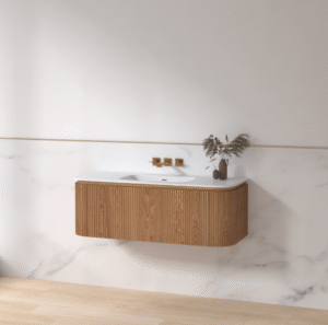 Sanoro Elegance 120 Acacia Badmeubelset - Solid Surface Wastafel - 0 Kraangaten