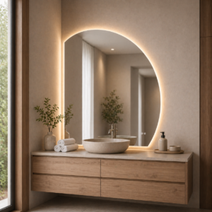 Sanoro Arcus 140x130 – Design Spiegel met LED Backlight & Verwarming