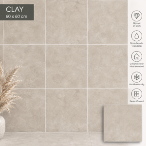 Cave Clay 60x60 cm – Betonlook Tegel Beige