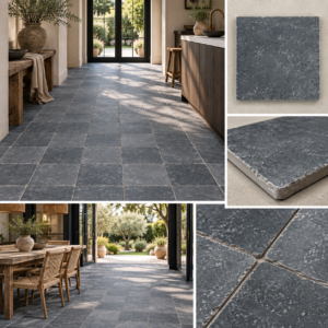 Getrommeld Belgisch Hardsteen Look Keramisch Antraciet 20x20 cm