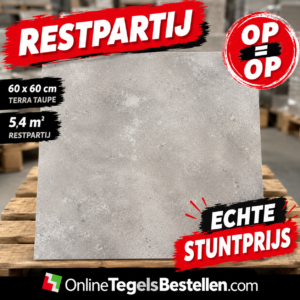 Restpartij Terra Taupe Tegels 60x60 cm – 5,4 m²