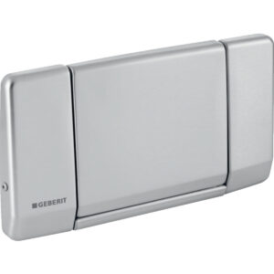 Geberit Highline bedieningspaneel, hoekig, voor spoel-stop spoeling, schroefbaar – Plaat, Toets: Geborsteld – 115.151.00.1