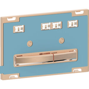 Geberit Sigma50 bedieningspaneel, hoekig, 2-toets spoeling, metaalkleur rood goud – Grondplaat, Toets: rood goud / Geborsteld, easy to clean gecoat; Afdekplaat: om te personaliseren – 115.670.00.2