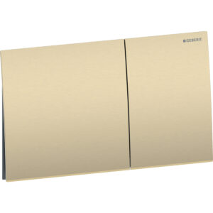 Geberit Sigma70 bedieningspaneel, hoekig, 2-toets spoeling – Toets: Messing / Geborsteld, easy to clean gecoat – 115.622.QF.1