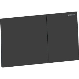Geberit Sigma70 bedieningspaneel, hoekig, 2-toets spoeling – Toets: zwart mat / Easy to clean gecoat – 115.622.14.1