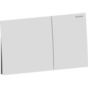 Geberit Sigma70 bedieningspaneel, hoekig, 2-toets spoeling – Toets: wit mat / Easy to clean gecoat – 115.622.JT.1