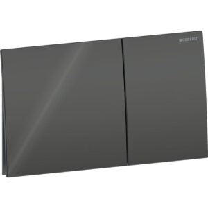 Geberit Sigma70 bedieningspaneel, hoekig, 2-toets spoeling – Toets: zwart / Glanzend glas – 115.622.SJ.1