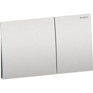 Geberit Sigma70 bedieningspaneel, hoekig, 2-toets spoeling – Toets: Geborsteld, easy to clean gecoat – 115.622.FW.1