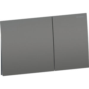 Geberit Sigma70 bedieningspaneel, hoekig, 2-toets spoeling – Toets: zwart chroom / Geborsteld, easy to clean gecoat – 115.622.QD.1