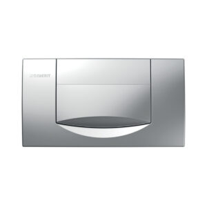 Geberit 200F bedieningspaneel, hoekig, spoel-stop spoeling – Plaat, Toets: chroom / Mat – 115.222.46.1