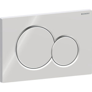 Geberit Sigma01 bedieningspaneel, rond, 2-toets spoeling – Plaat, Toets: chroom / Glanzend – 115.770.21.5