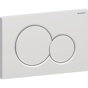 Geberit Sigma01 bedieningspaneel, rond, 2-toets spoeling – Plaat, Toets: chroom / mat, easy to clean gecoat – 115.770.JQ.5