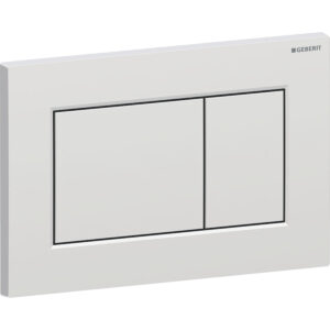 Geberit Sigma01 bedieningspaneel, hoekig, 2-toets spoeling – Plaat, Toets: chroom / mat, easy to clean gecoat – 115.660.JQ.1