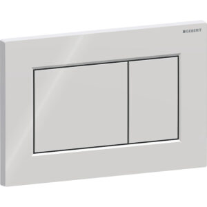 Geberit Sigma01 bedieningspaneel, hoekig, 2-toets spoeling – Plaat, Toets: chroom / Glanzend – 115.660.21.1
