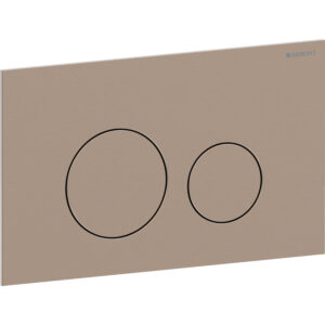 Geberit Sigma40 bedieningspaneel, rond, 2-toets spoeling – Plaat, Toets: rood goud / Geborsteld, easy to clean gecoat – 115.628.QB.1