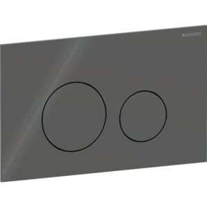 Geberit Sigma40 bedieningspaneel, rond, 2-toets spoeling – Plaat, Toets: lava / Glanzend glas – 115.628.JK.1