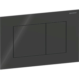 Geberit Sigma40 bedieningspaneel, hoekig, 2-toets spoeling – Plaat, Toets: zwart / Glanzend glas – 115.629.SJ.1