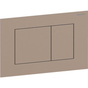 Geberit Sigma40 bedieningspaneel, hoekig, 2-toets spoeling – Plaat, Toets: rood goud / Geborsteld, easy to clean gecoat – 115.629.QB.1