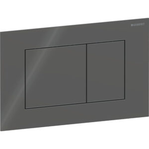 Geberit Sigma40 bedieningspaneel, hoekig, 2-toets spoeling – Plaat, Toets: lava / Glanzend glas – 115.629.JK.1