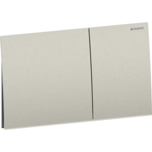 Geberit Sigma70 bedieningspaneel, hoekig, 2-toets spoeling – Toets: nikkel / Geborsteld, easy to clean gecoat – 115.622.ID.1