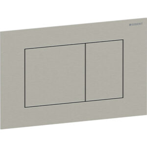 Geberit Sigma40 bedieningspaneel, hoekig, 2-toets spoeling – Plaat, Toets: nikkel / Geborsteld, easy to clean gecoat – 115.629.ID.1