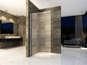 Eco douchewand – 50x200 cm – chroom – helder glas