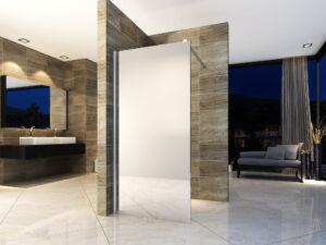 Eco douchewand – 100x200 cm – chroom – spiegelglas