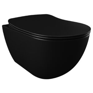 Creavit Free hangtoilet mat houtskoolzwart met bidet – inclusief softclose-zitting
