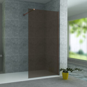 losse douchewand – 100x200 cm – champagne glas