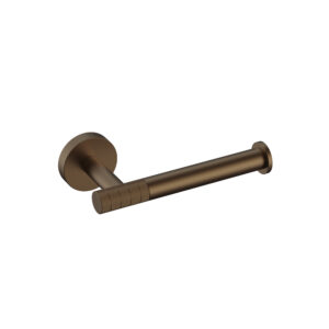 Stria toiletrolhouder met vaste arm – bruin brons PVD
