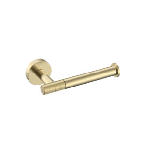 Stria toiletrolhouder met vaste arm – geborsteld goud PVD