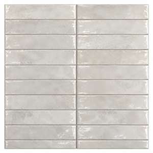 Witte Velora wandtegels 6,5x29,8 cm op wand