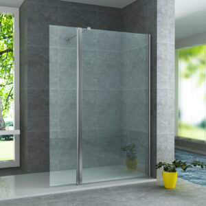 AP draaibare zijwand – 40x200 cm – chroom – helder