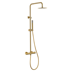 Imex Bless Regendoucheset Opbouw Thermostatisch – Oro Cepillado PVD