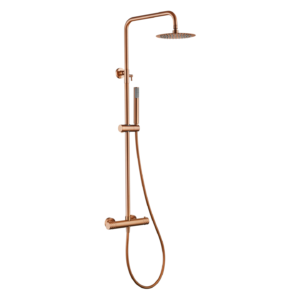 Imex Bless Regendoucheset Opbouw Thermostatisch – Oro Rosa Cepillado PVD