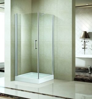 Douchecabine vierkant swingdeur met Nano coating 90