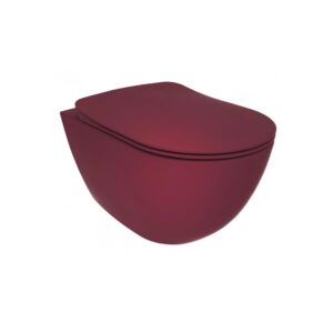 Creavit Free randloos hangtoilet mat berry – inclusief softclose zitting