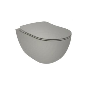 Creavit Free randloos hangtoilet mat koelgrijs – inclusief softclose zitting