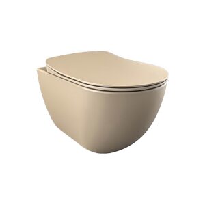 Creavit Free randloos hangtoilet mat cappuccino – inclusief softclose zitting