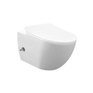 Creavit Free randloos hangtoilet mat wit met bidet – inclusief softclose zitting