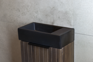 Fontein Keramiek Mat Zwart zonder kraangat – 41x22x10 cm