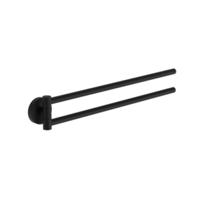 Handdoekrek draaibaar Mat Zwart – 39 cm