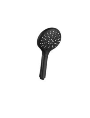 Handdouche 3 standen Mat Zwart – 12 cm