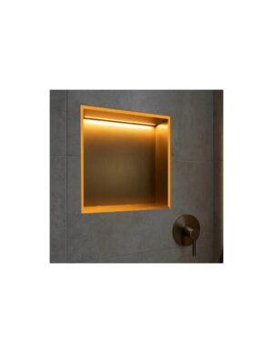 Medimex Indic Inbouwnis 33x33 cm met LED – Oro Cepillado