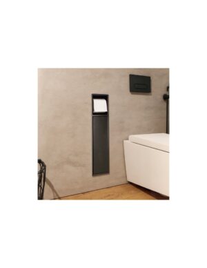 Medimex Egean Inbouwnis Toiletaccessoires 17x60 cm – Black Gun Metal